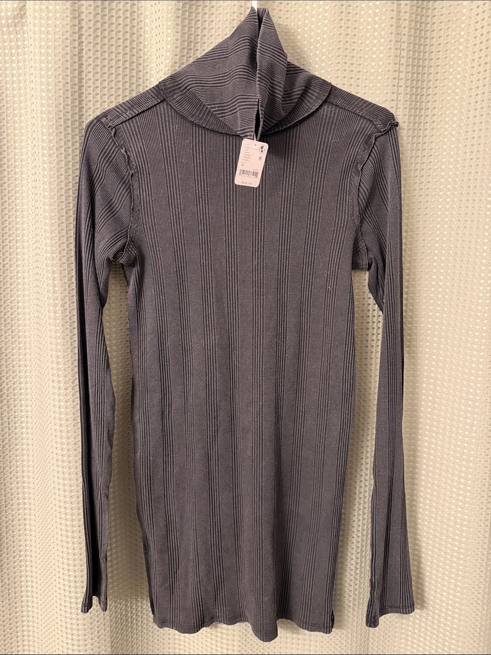 We The Free Ribbed Long-Sleeve Turtleneck Dress - Charcoal Gray